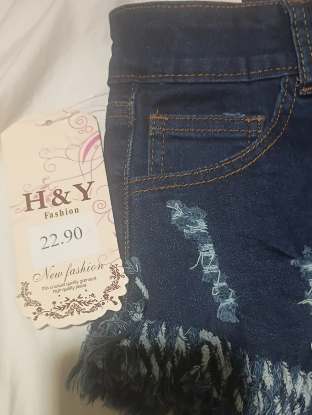 H And Y Denim Short Shorts M